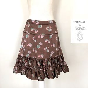 Marc Jacobs Skirts - Marc Jacobs Floral Silk Ruffle Skirt 8 Marc Jacobs Skirts - Marc Jacobs Floral Silk Ruffle Skirt 8